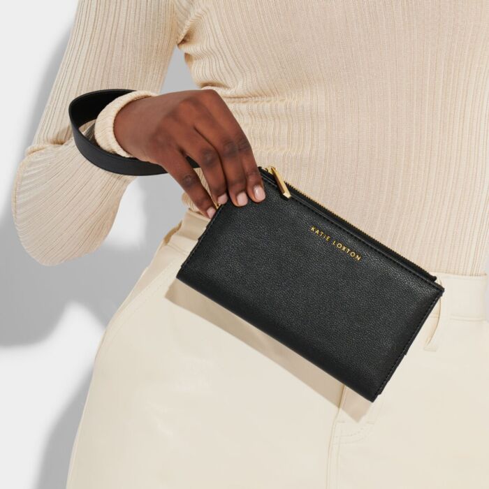 Katie Loxton Zana Fold Out Wristlet Purse - Black